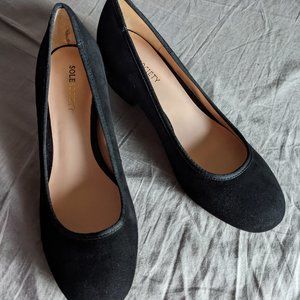 Brand New Sole Society black pump with glitter heel